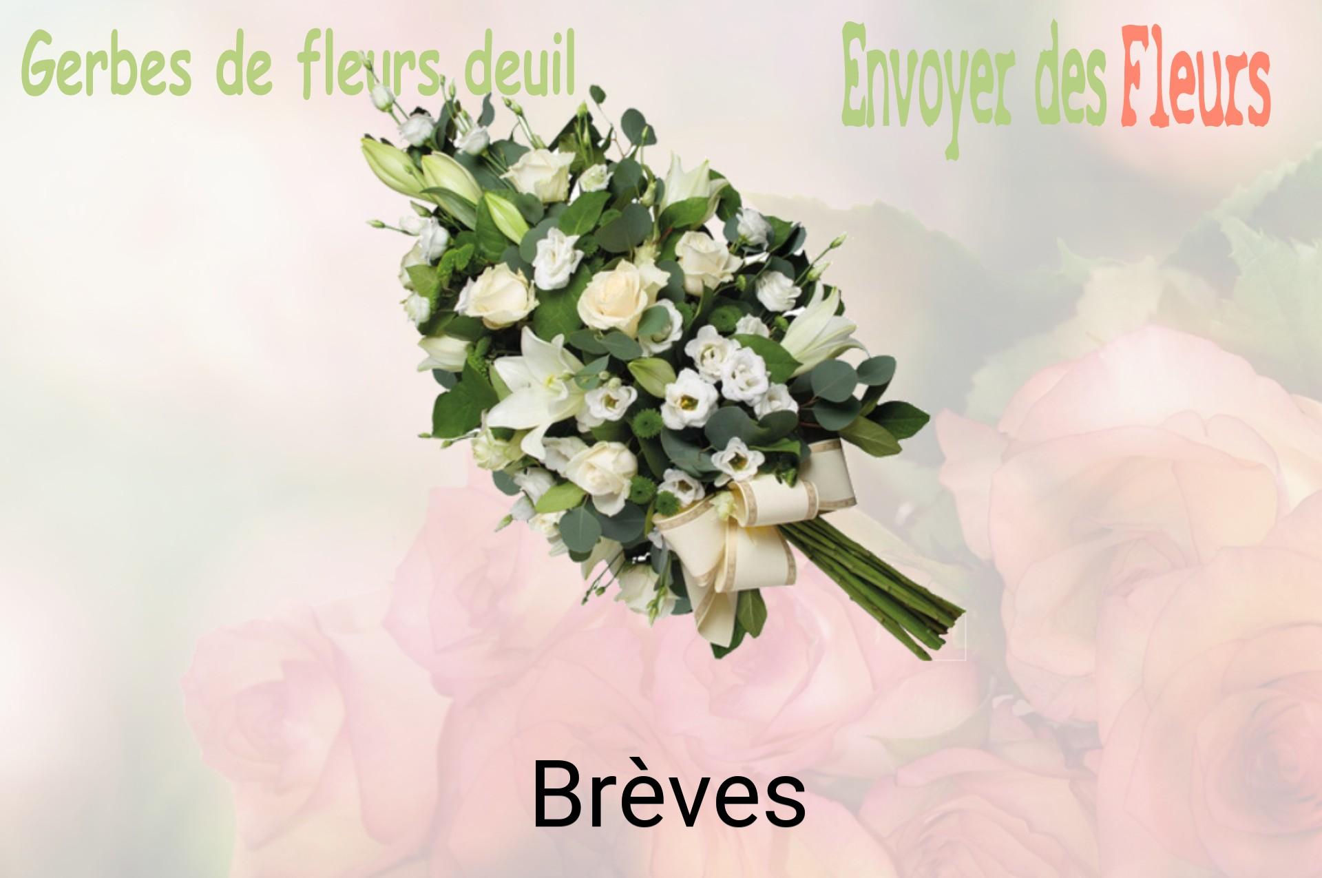 Gerbe de fleurs de deuil livrée à Brèves